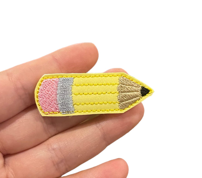 Embroidered pencil clip