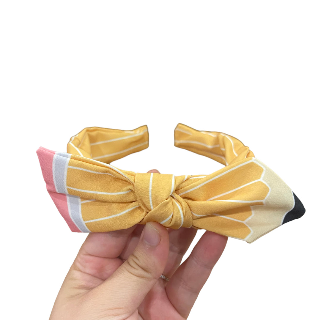 Yellow pencil headband