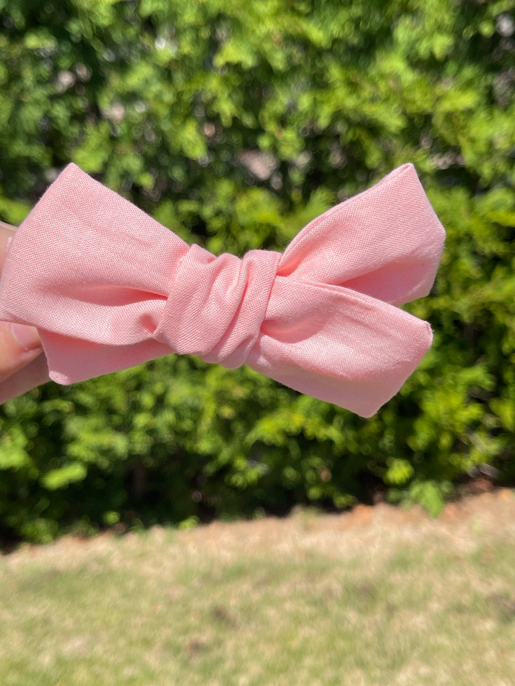 Pink bow on a headband