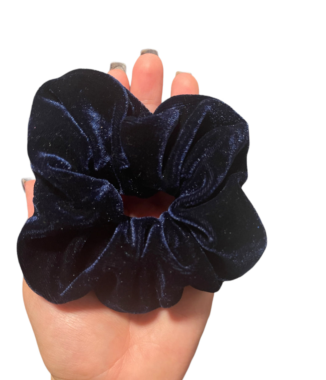 Dark blue velvet Scrunchie