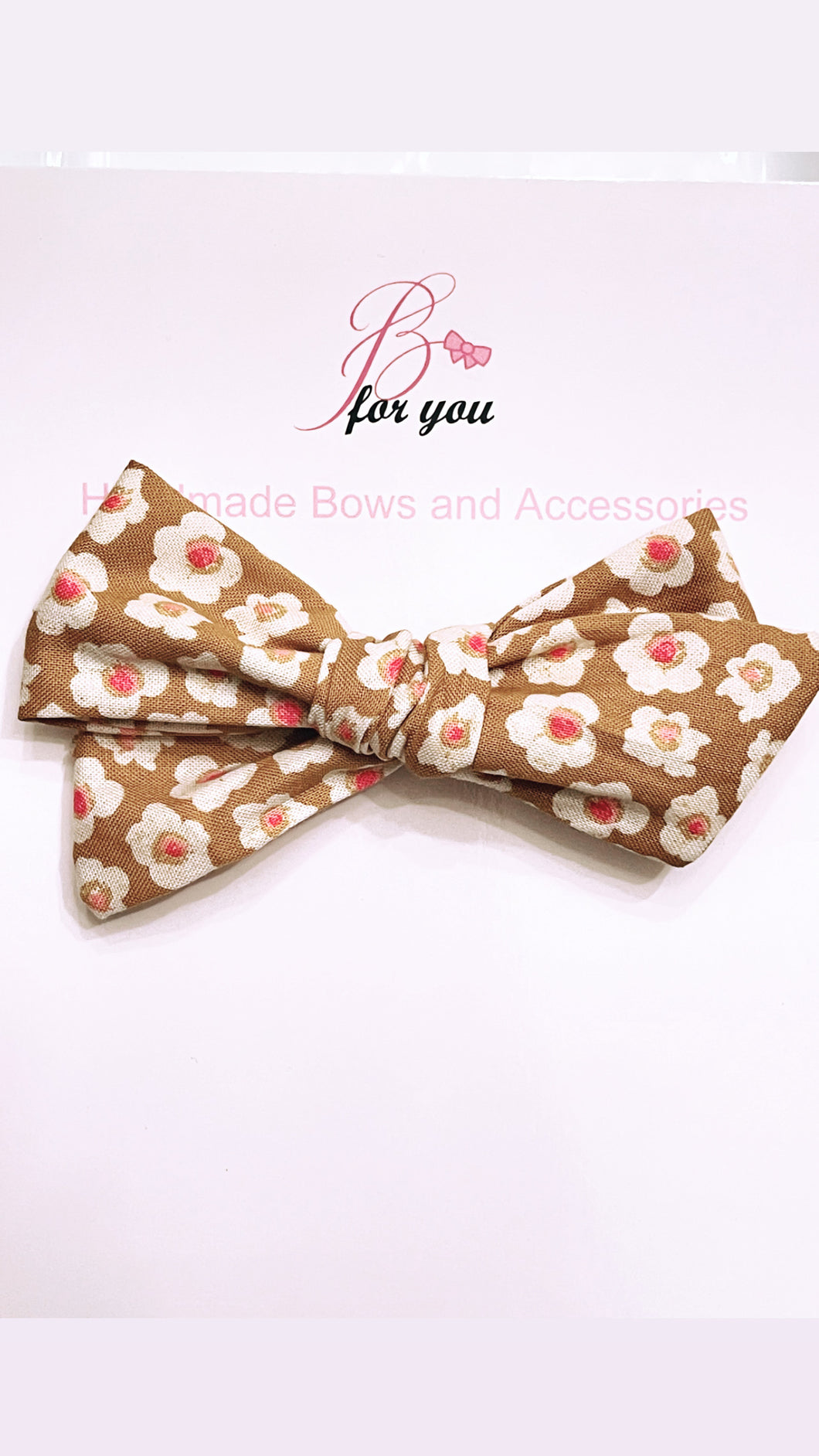 Classic fall print bow