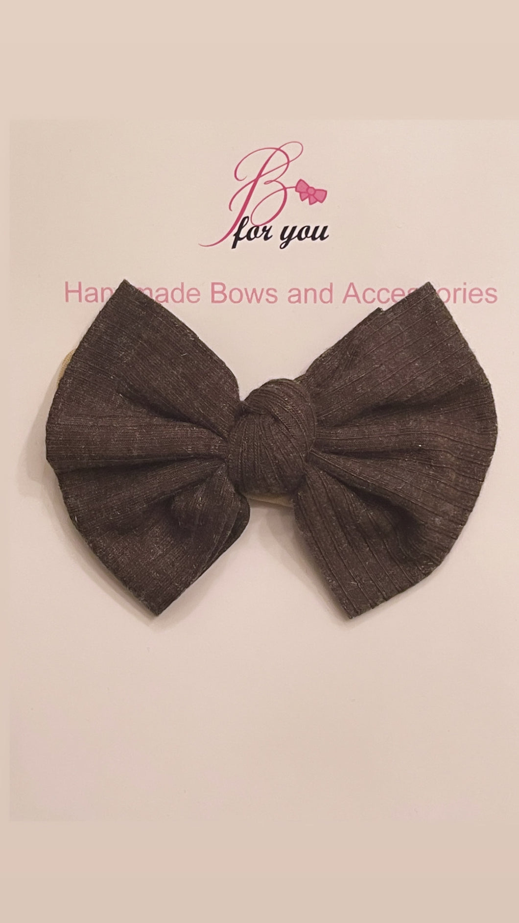 Dark brown comfy bow